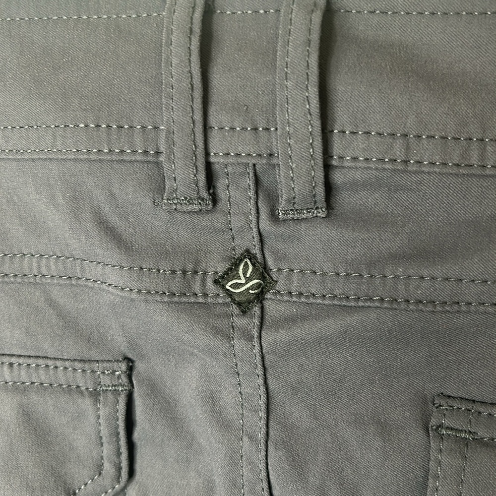 PRANA Halle Straight Convertible Hiking Pants Charcoal Gray Size 12 - Picture 12 of 16